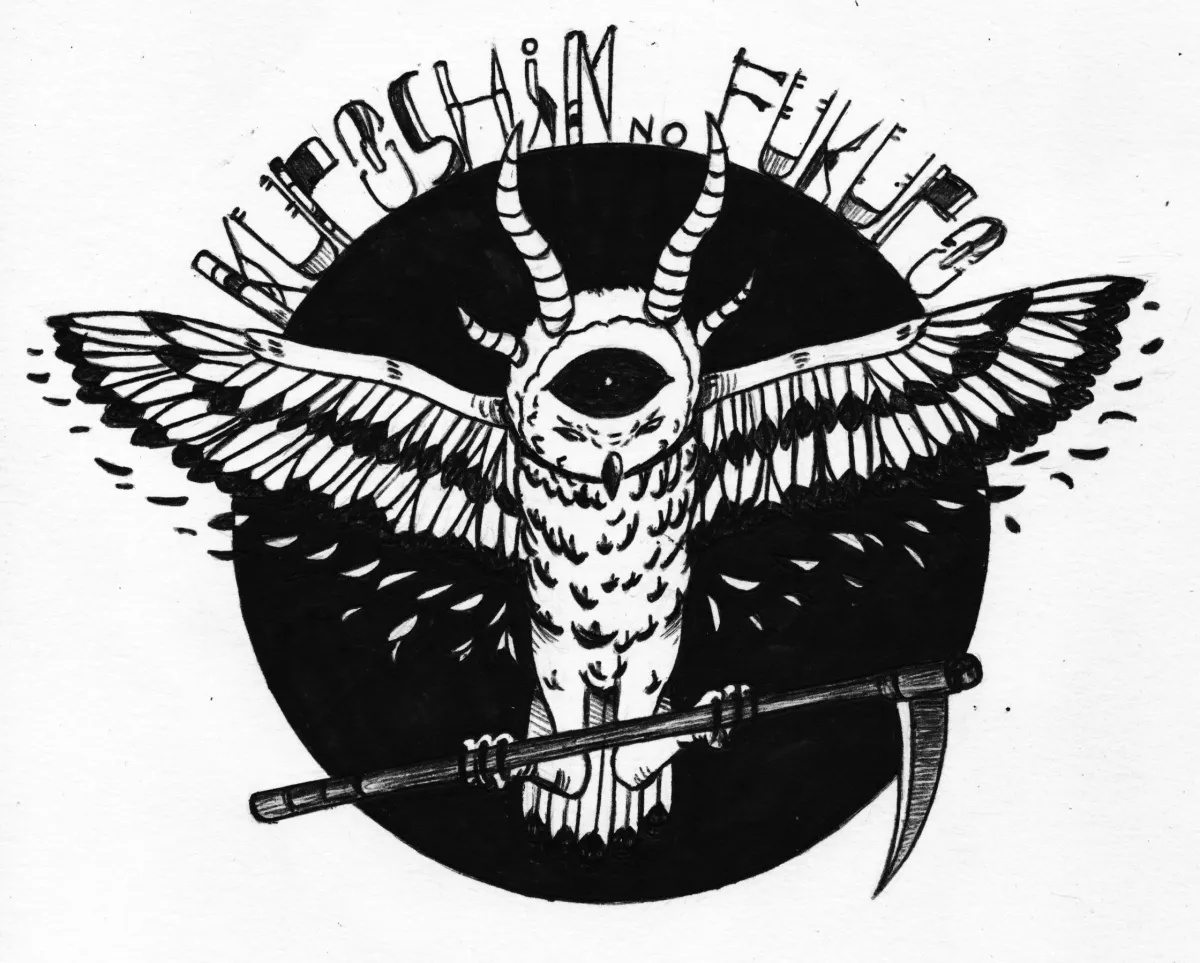 .Ilustração de rosto e corpo.