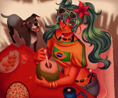 Faço pintura digital de personagens humanoides 