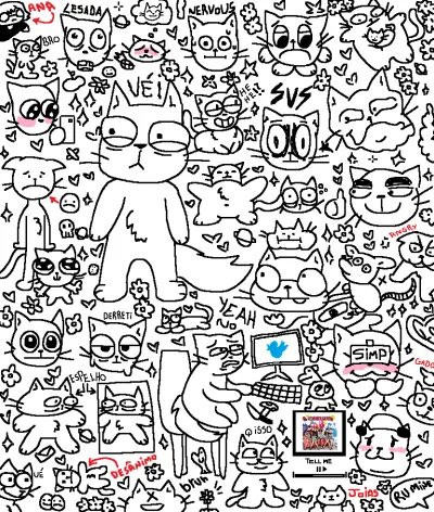 um mural de gatinhos ou bichinhos!