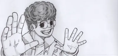 .Ilustração de rosto e corpo.